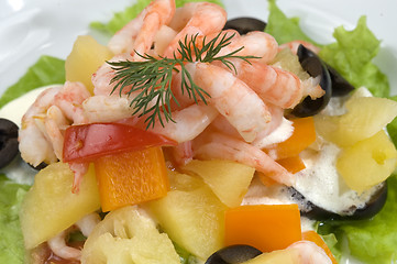 Image showing Prawn salad.