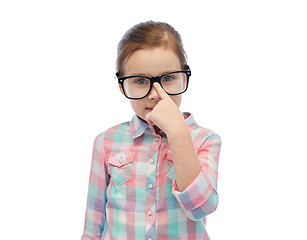 Image showing happy little girl in eyeglasses