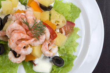 Image showing Prawn salad.