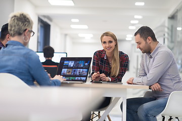 Image showing startup business team on meeting at modern office