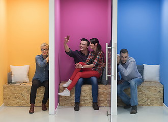 Image showing group of business people in creative working  space