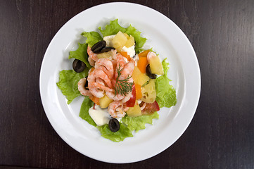 Image showing Prawn salad.