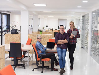 Image showing business people group portrait at modern office