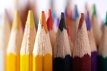 Image showing Pencils. Macro. Artist\'s stuff.