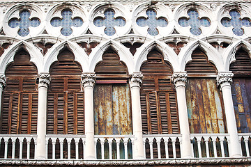 Image showing Ancient building with worn facade in Venice, Italy