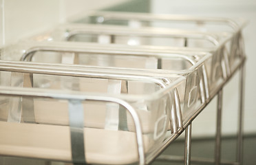 Image showing Baby containers in the maternity hospital 