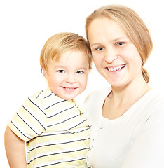 Image showing Happy young mother with her son.