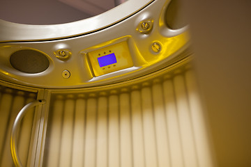 Image showing Stand up tanning system interior