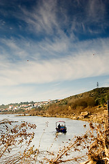 Image showing The small boat on the river