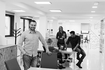 Image showing young startup business man portrait at modern office