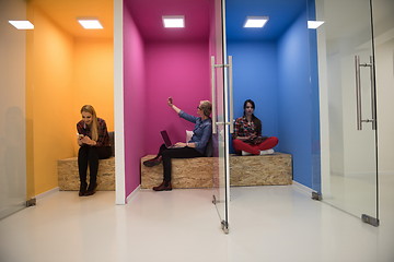 Image showing group of business people in creative working  space