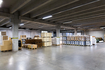 Image showing cargo boxes storing at warehouse