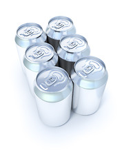 Image showing soda cans six pack