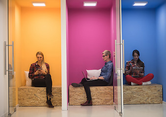 Image showing group of business people in creative working  space