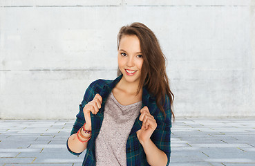 Image showing happy smiling pretty teenage girl