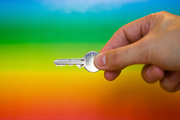 Image showing Rainbow key