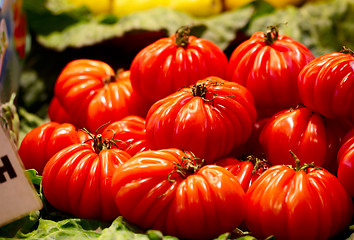 Image showing Red tomatoes at the market.