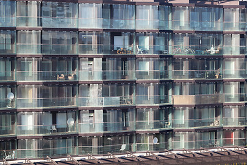 Image showing Exterior of a modern apartment block