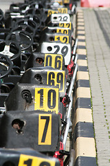 Image showing Aligned karts 1