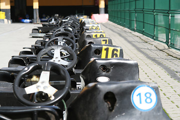 Image showing Aligned karts 2