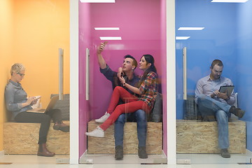 Image showing group of business people in creative working  space