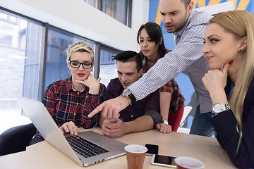 Image showing startup business team on meeting at modern office