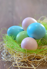 Image showing Decoration with easter eggs