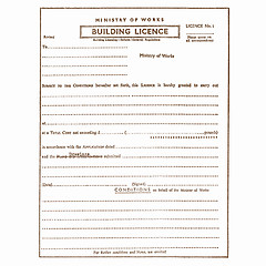 Image showing  Building licence planning permis vintage