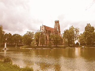 Image showing Johanneskirche Church, Stuttgart vintage