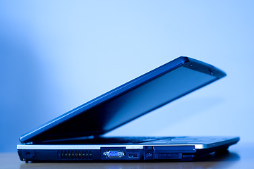 Image showing LapTop on Blue