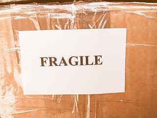 Image showing  Fragile sign vintage