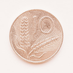 Image showing  Italian lira coin vintage