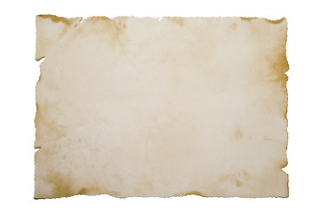 Image showing Old paper on white