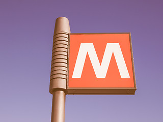 Image showing  Subway sign vintage