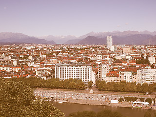 Image showing Turin view vintage