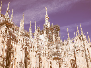 Image showing Milan Cathedral vintage