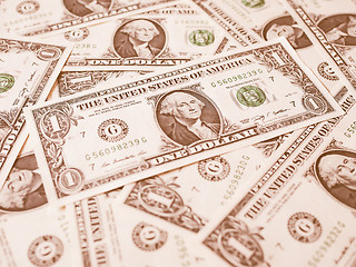 Image showing  Dollar notes 1 Dollar vintage