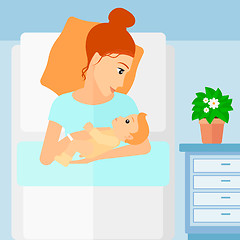 Image showing Woman in maternity ward.