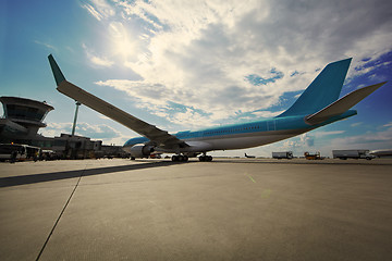 Image showing Airplane at the terminal