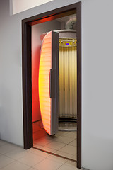 Image showing Stand up tanning bed