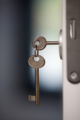 Image showing Keys in the door lock