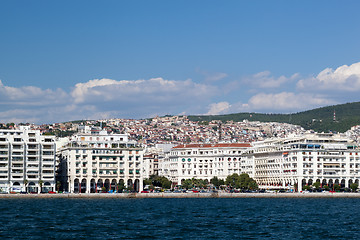 Image showing Panorama of coastal city