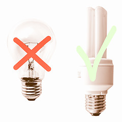 Image showing  Traditional vs Fluorescent Light vintage