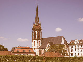 Image showing St Elizabeth church in Darmstadt vintage