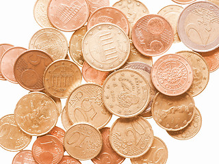 Image showing  Euro coins vintage