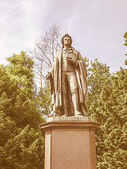 Image showing Schiller statue in Frankfurt vintage