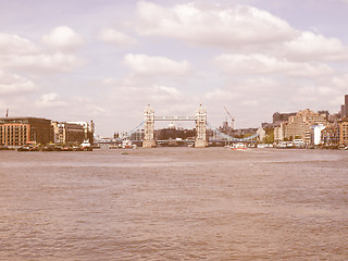 Image showing Tower Bridge, London vintage