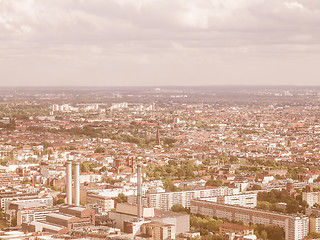 Image showing Berlin aerial view vintage