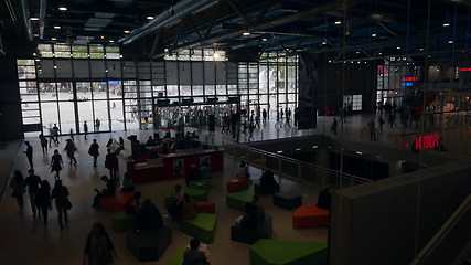 Image showing Crowded Centre Georges Pompidou