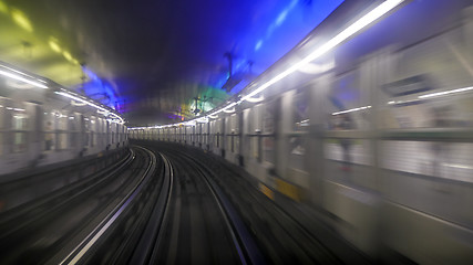 Image showing View from window in Paris subway